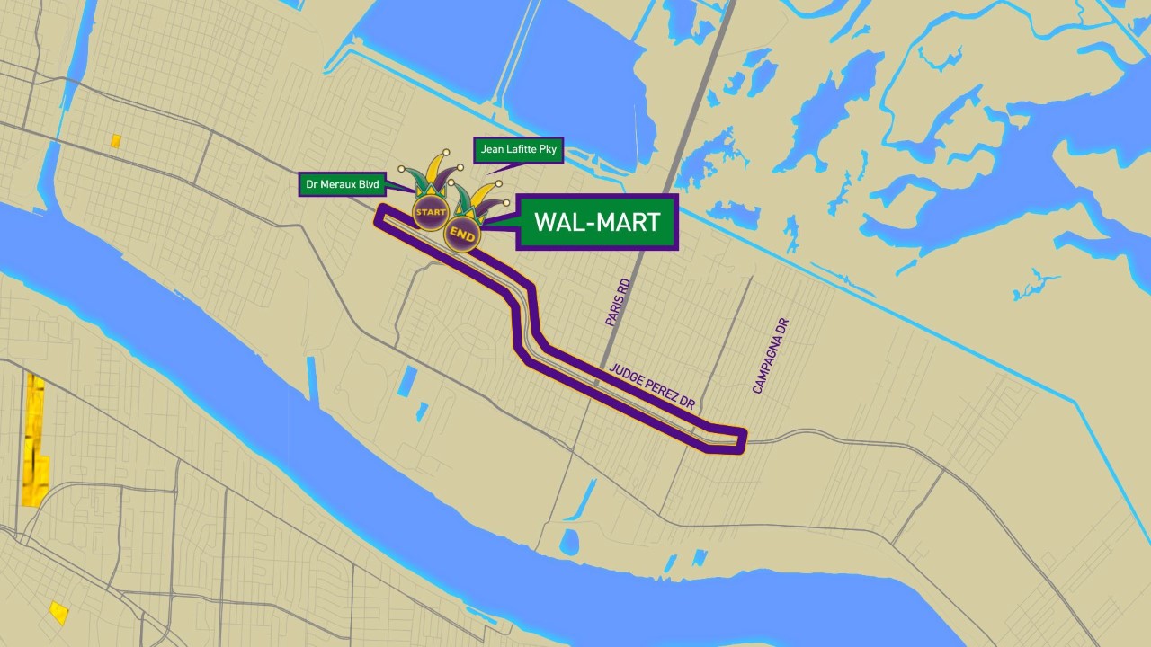 Krewe of Nemesis parade route